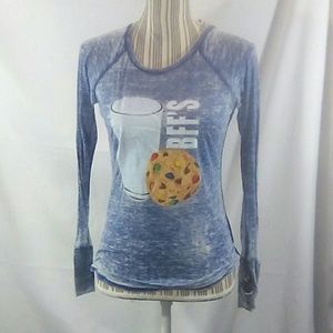 iscream Distressed Blue Long Sleeve BFFS Pajama Top Size XLarge / 16